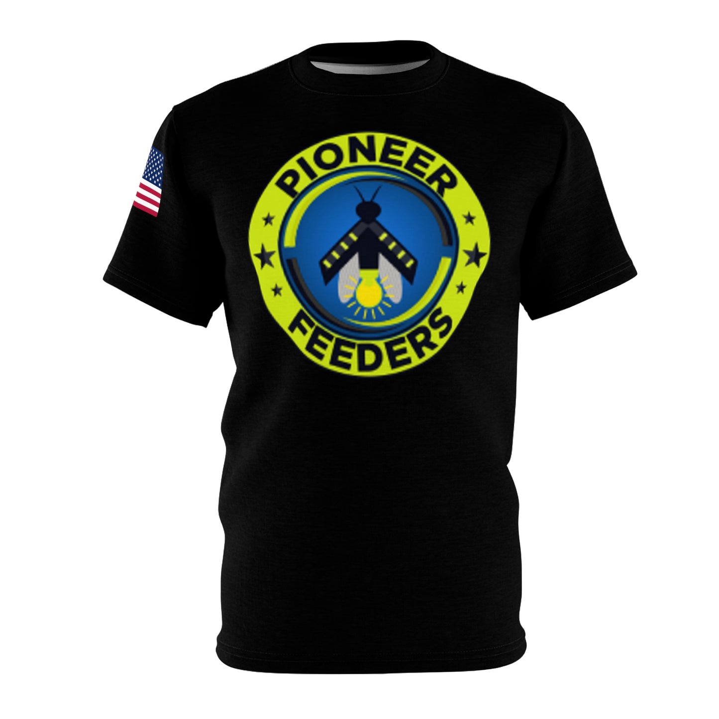Unisex Pioneer Feeders T-Shirt With Reverse American Flag